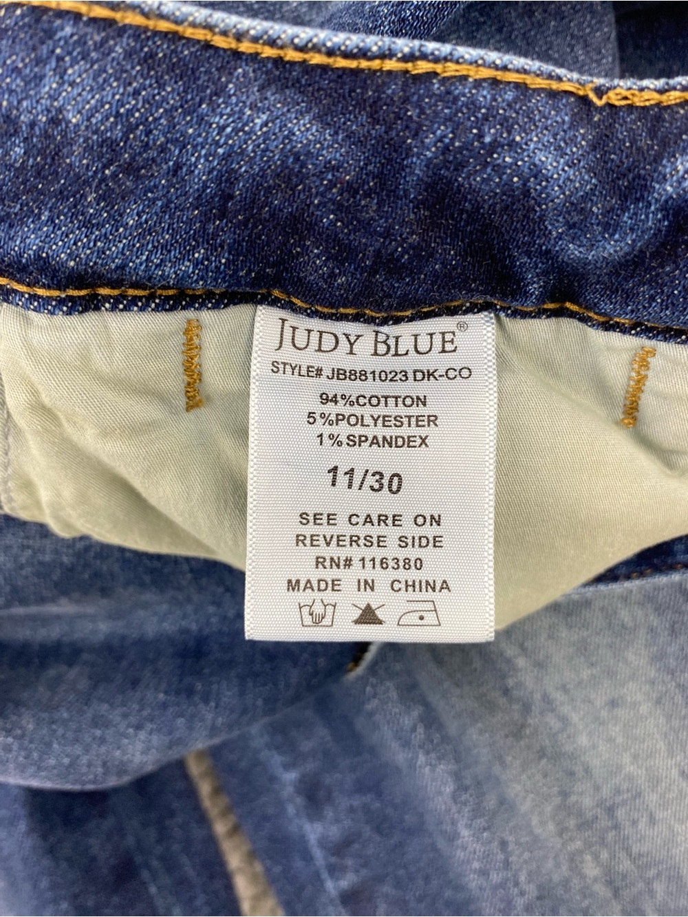 Judy Blue Women High Rise Wide Leg Dark Wash Tummy Control Jeans | Size: 11/30 - Picture 14 of 15